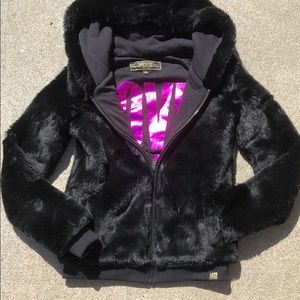 Victoria’s Secret limited edition black fur jacket